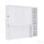 Lit escamotable double avec bureau et bibliothèque, blanc-133218296