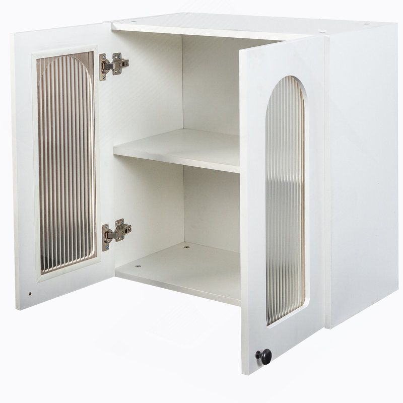 Armoire murale, armoire murale vitrée arquée, armoire flottante avec tablettes réglables pour la cuisine, la salle de bain et le salon