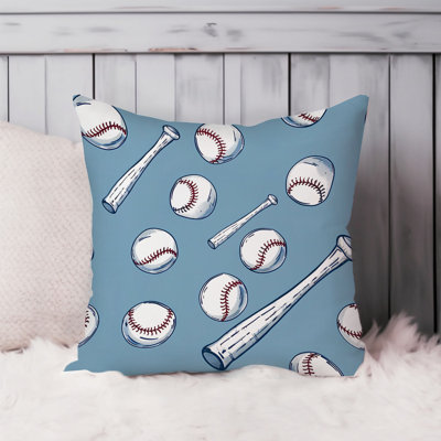 Sports Baseball Patterns II Modern Throw Pillow Cover