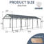 Pavillon de jardin moderne Galvashield avec toit en acier galvanisé et structure thermolaquée.