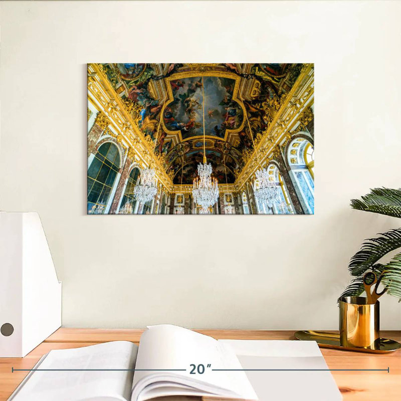 Lilie, château de Versailles, galerie des miroirs, H 8 po x l 12 po