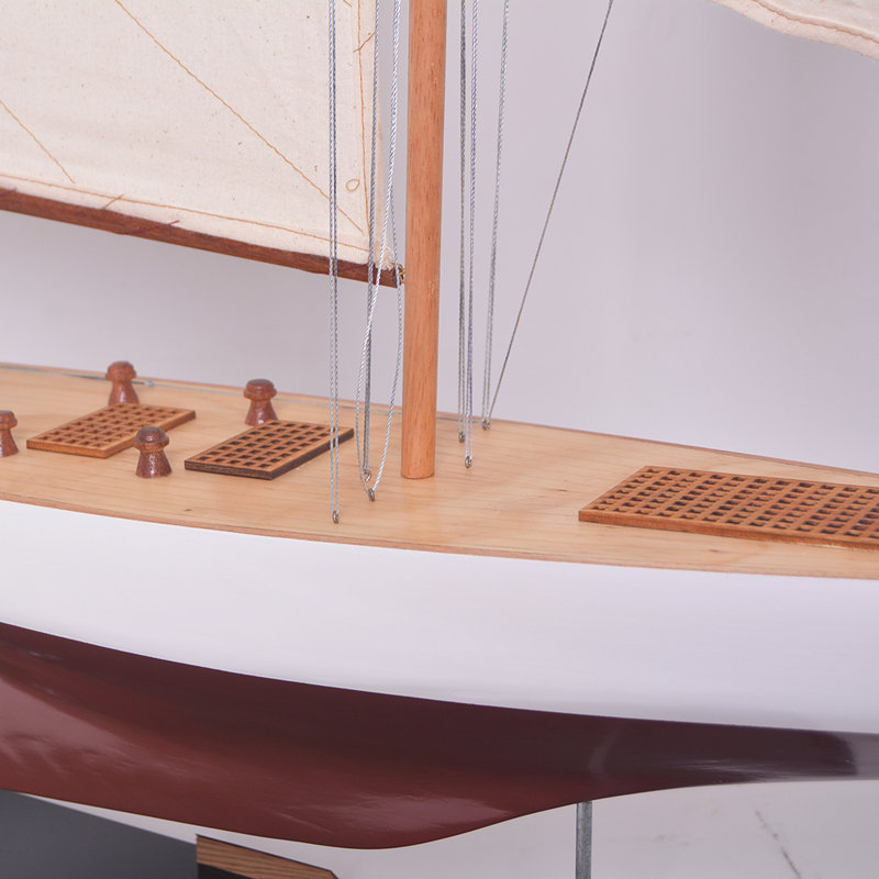 Grand voilier USS Constellation peint avec modèle de goélette 32 pouces de long