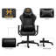 Fauteuil de jeu avec signe astrologique du zodiaque et logo du poker