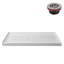 Base de douche 60 po x 36 po en alcôve en acrylique blanc brillant avec bonde centrale, bonde incluse-115223921