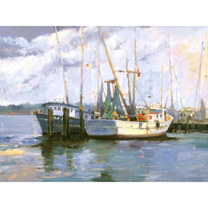 «Mayport Shrimp Boat» - reproduction d'art sur toile, H 20 po x l 24 po x P 1 po, Toile tendue