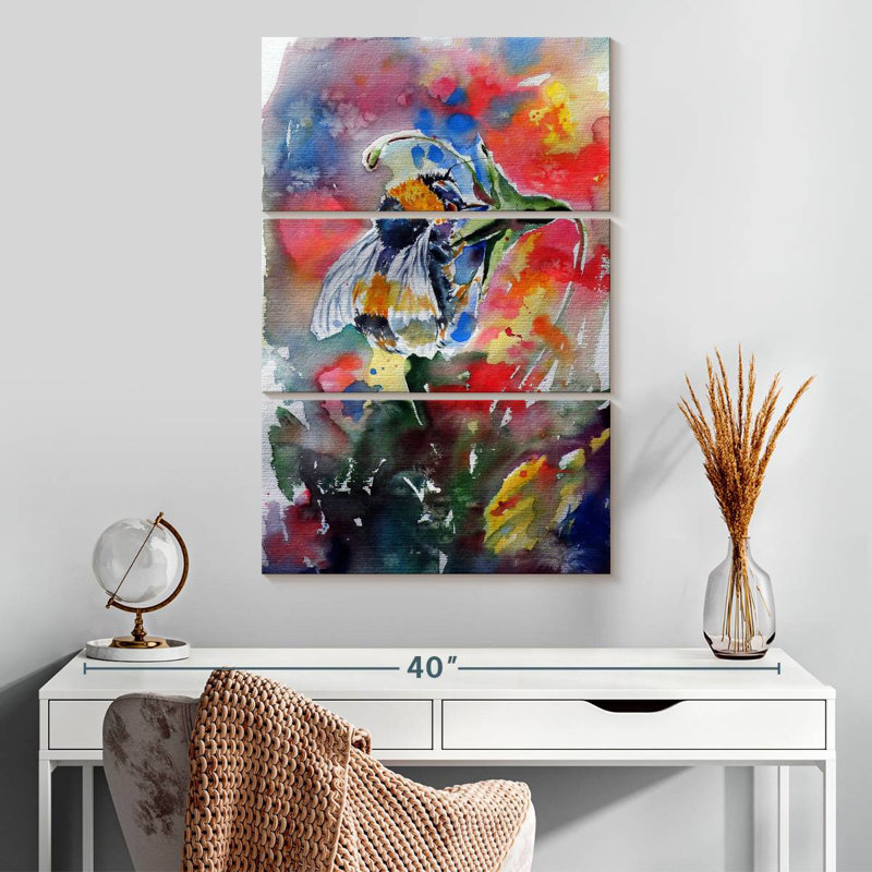 Brampt Bee With Flower, 32" H x 20" W