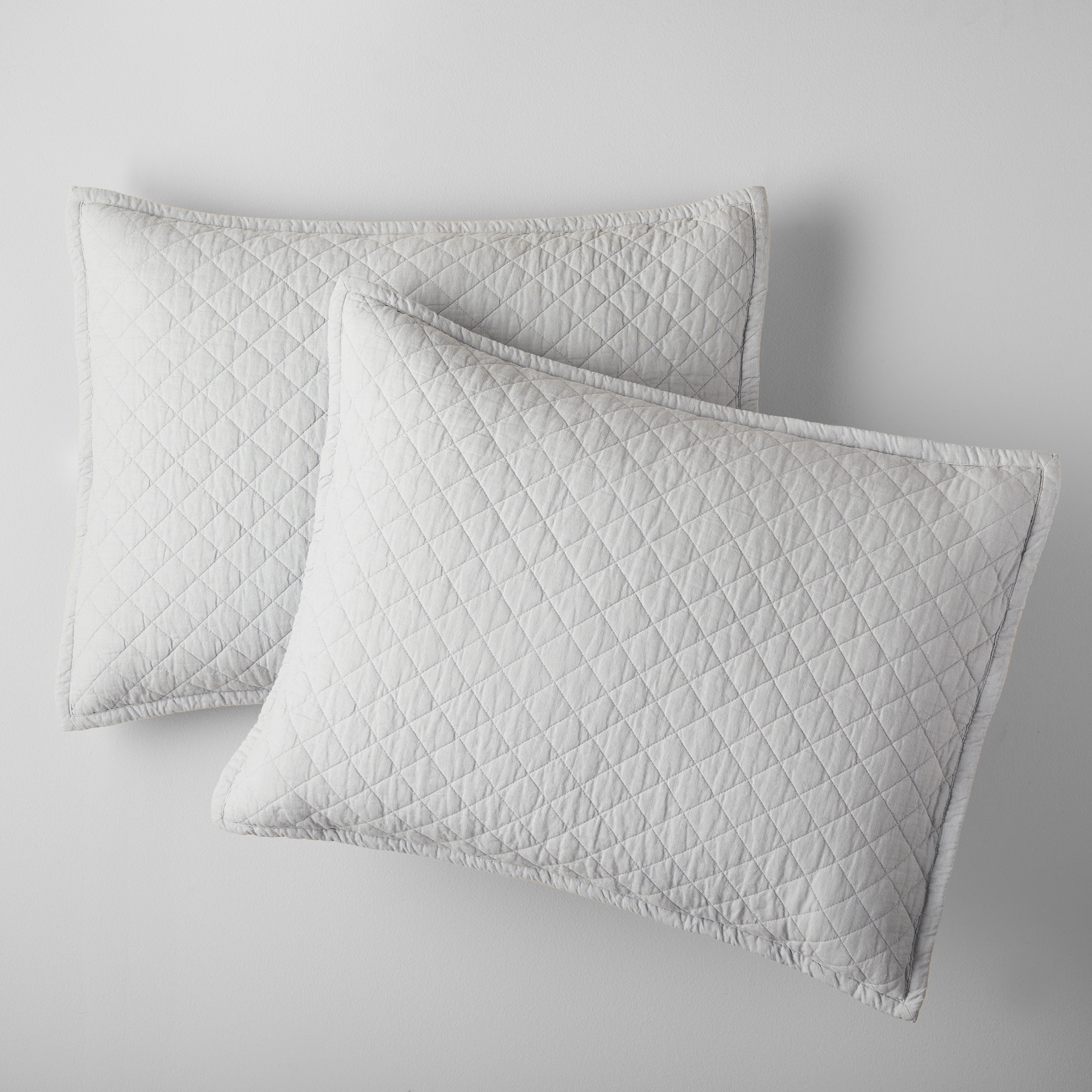 Jeffen Linen Blend Sham Set, Standard/Twin, Stormy Blue