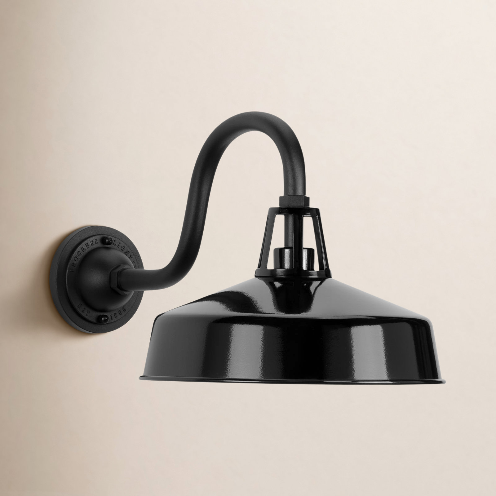 Ciana Outdoor Barn Light, Brushed Silver