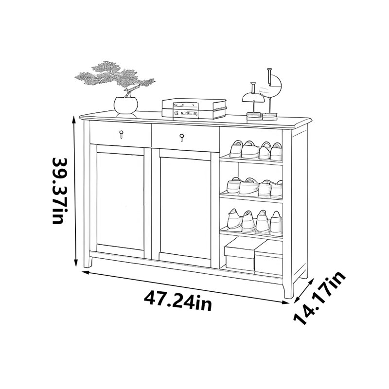 Classic and durable storage shoe cabinet