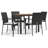 Keio 4 - Person Wicker Patio Dining Set with Square Table , Cushions Included-555329514