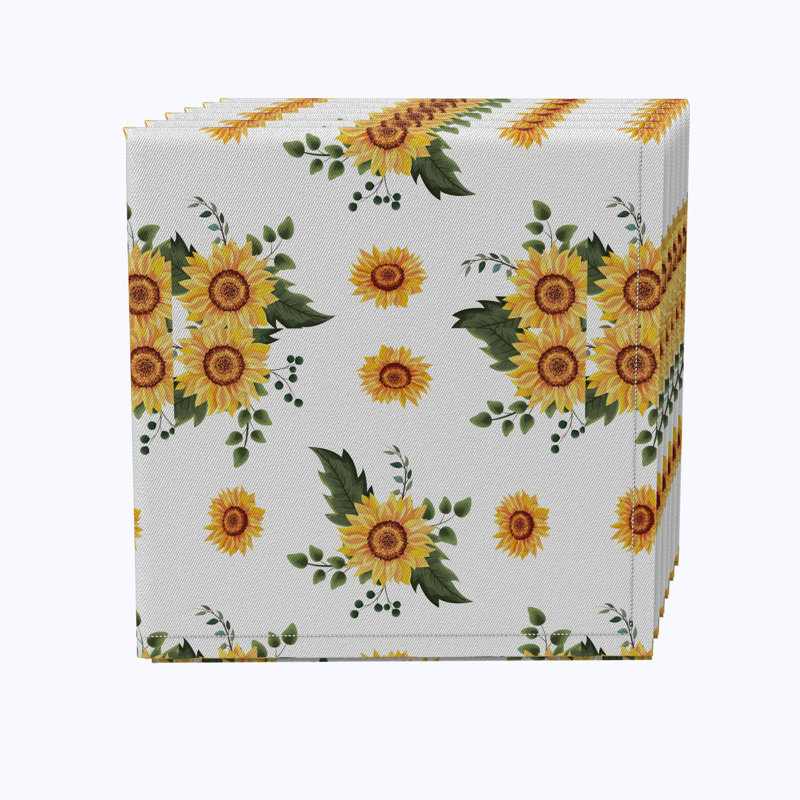 100% Cotton Floral Square Napkin