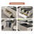 Multifunctional Centre Table,Modern Lift Top Coffee Table With 4 Storage Stools,Extendable Coffee Table