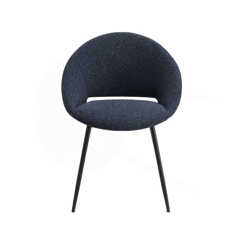 Ensemble de 2 chaises d'appoint Klaus Black Boucle & Black Finish