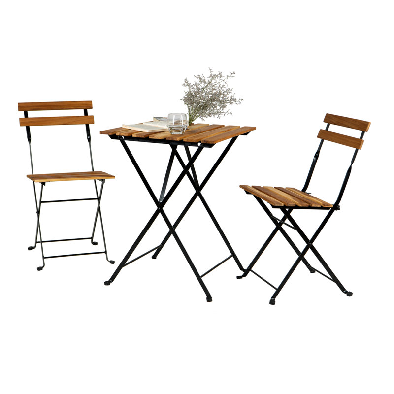 Ensemble bistro en bois de teck massif