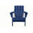 Folding Adirondack Chair with Side Table, 3-Piece Adirondack Chair Set with Wood Texture, Navy Blue(includes 2 Chairs and 1 Table)