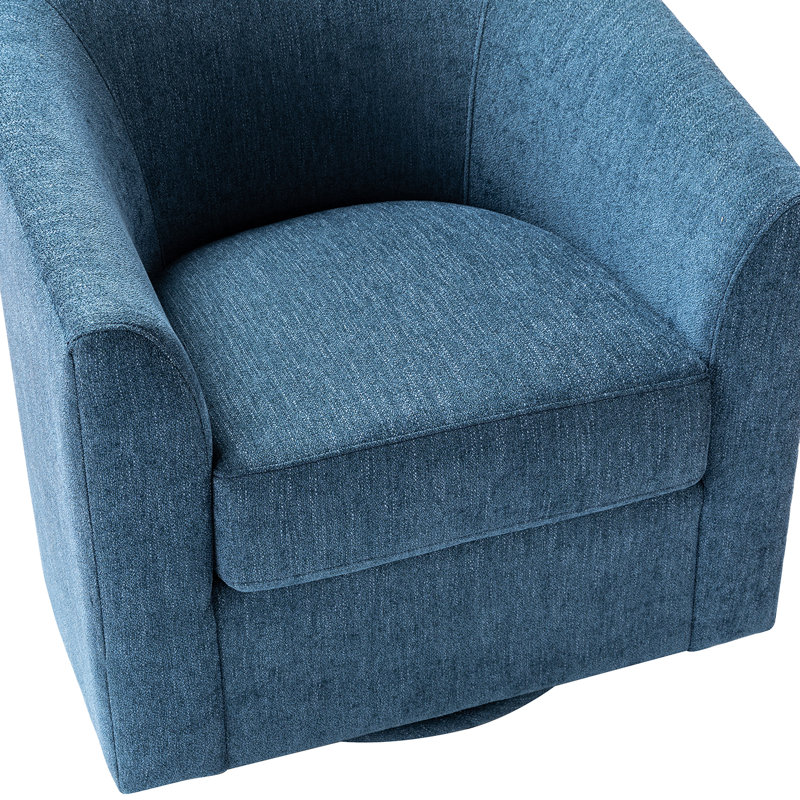 Amiir Upholstered Swivel Accent Chair, Indigo