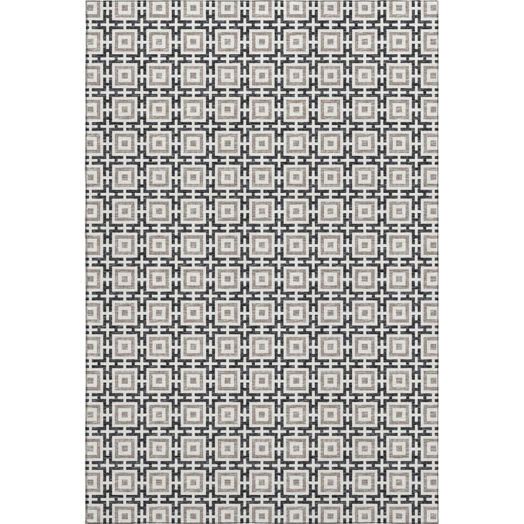 Premium Machine Washable Paullette AMF139 Black Rug