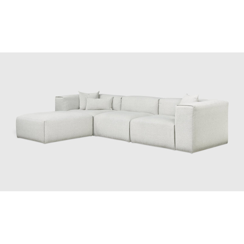 Nest Modular 4-PC Sectional, Fog Boucle