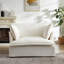 Fauteuil d'appoint surdimensionné avec charge à deux ports, base et accoudoirs de conception moderne, coussins décoratifs, siège profond et large, canapé simple confortable semblable à un nuage, fauteuil en chenille-1368622019