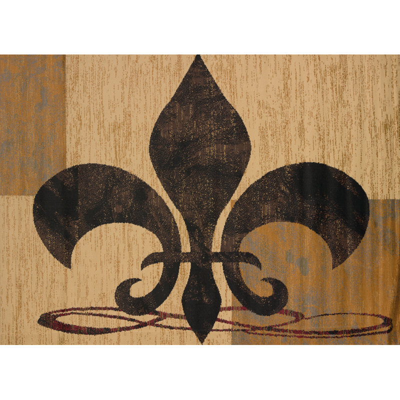 Tapis brun / noir Papillion Valiant, 1 pi 10 po x 3 pi