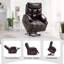 Fauteuil de massage chauffant en similicuir-1181779043