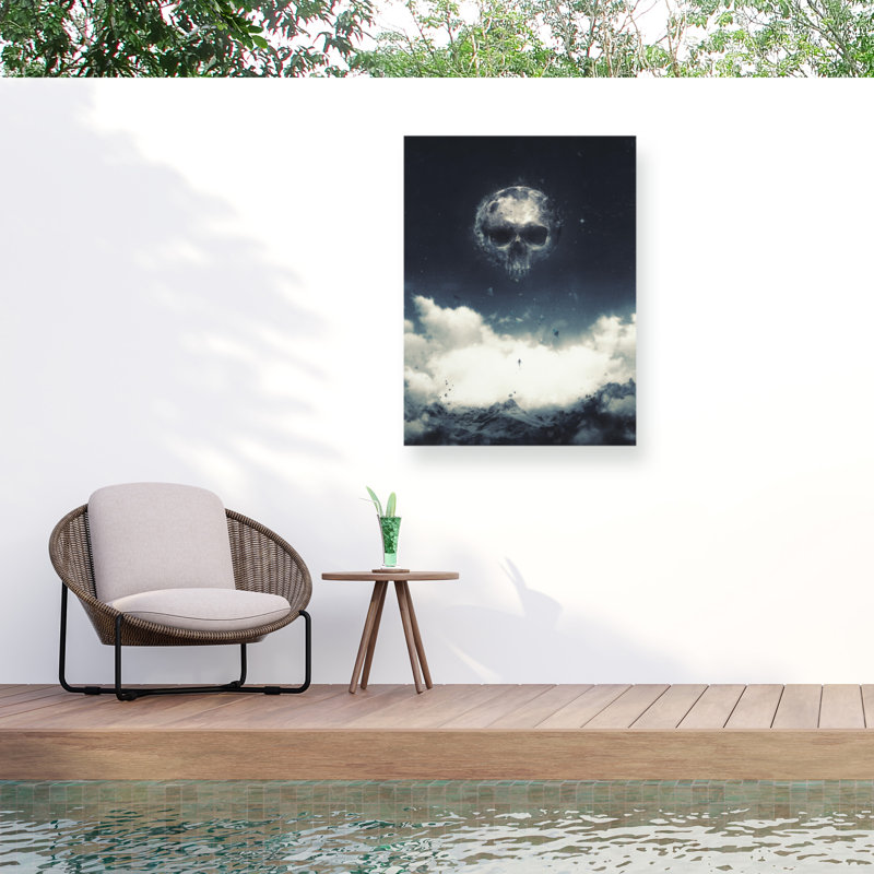 Toile d'extérieur Barrett Biggers Dark Moon Rising, H 14 po x l 19 po