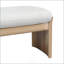 Repose-pieds durable en bois d'hévéa beige de 51,5 pouces pour le confort et la polyvalence dans la chambre à coucher et le salon