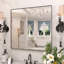 Miroir de salle de bain rectangulaire noir mat l 36 po x H 30 po Lyra-133686888-134458423