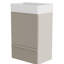 Meuble-lavabo moderne pour salle de bain - Meuble-lavabo autoportant en cachemire gris 20 po avec lavabo en céramique-1829938581