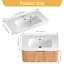 Meuble-lavabo flottant simple 30 po avec lavabo, meuble-lavabo mural moderne avec tiroir à fermeture en douceur, noyer naturel-6429938