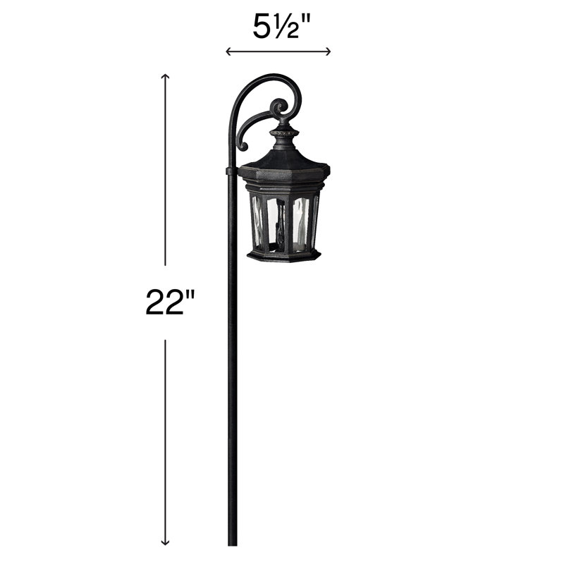 Raley Low Voltage Metal Pathway Light, Museum Black