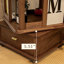 Bibliothèque rotative en bois massif Nut-Brown