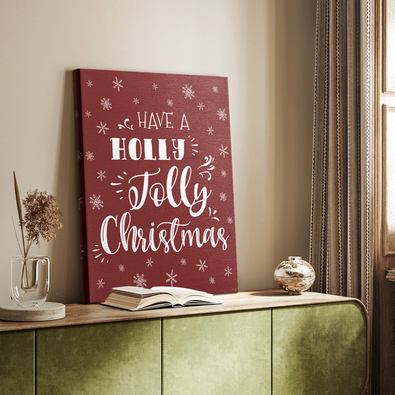 Holly Jolly Christmas - galerie Cavas sur mesure, H 18 po x l 12 po