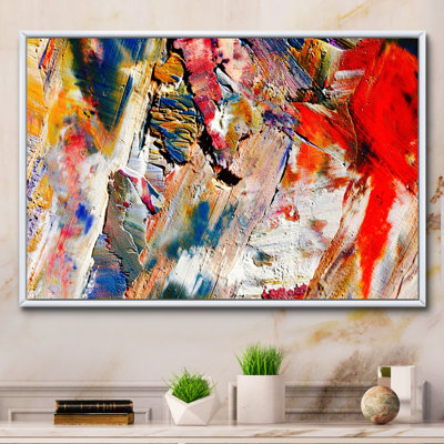 «Colorful Abstract Strokes», reproduction d'art sur toile flottante