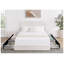 Grand lit plateforme tapissier Livory Ivory Boucle
