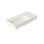 Lavabo de salle de bain à surface solide en blanc mat, 35,85 po de profondeur, 17,74 po de largeur, 5,11 po de hauteur, 53,64 lb, polyvalent pour toutes les conceptions, résine de pierre de haute qualité pour une utilisation durable, murale ou
