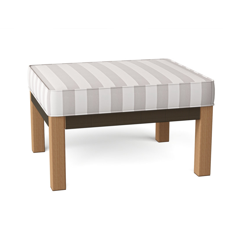 Hudson Outdoor Ottoman, Hudson Charcoal Lace, Demo Putty