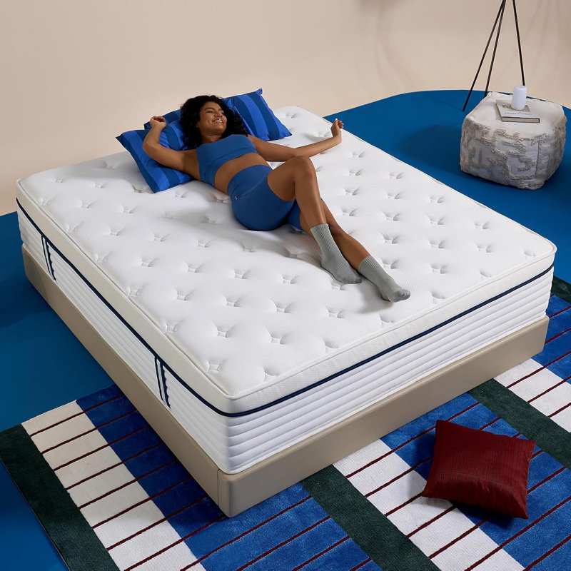 12 Inch Full Hybrid Mattress, Cooling Gel Memory Foam & Individually Pocket Springs for Motion Isolation & Pressure Relief, Medium Firm, CertiPUR‑US Certified Mattress in a Box