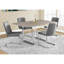 Table de salle à manger contemporaine 152 cm (60 po) Taupe : 4 places assises confortables, forme rectangulaire, options décontractées et formelles