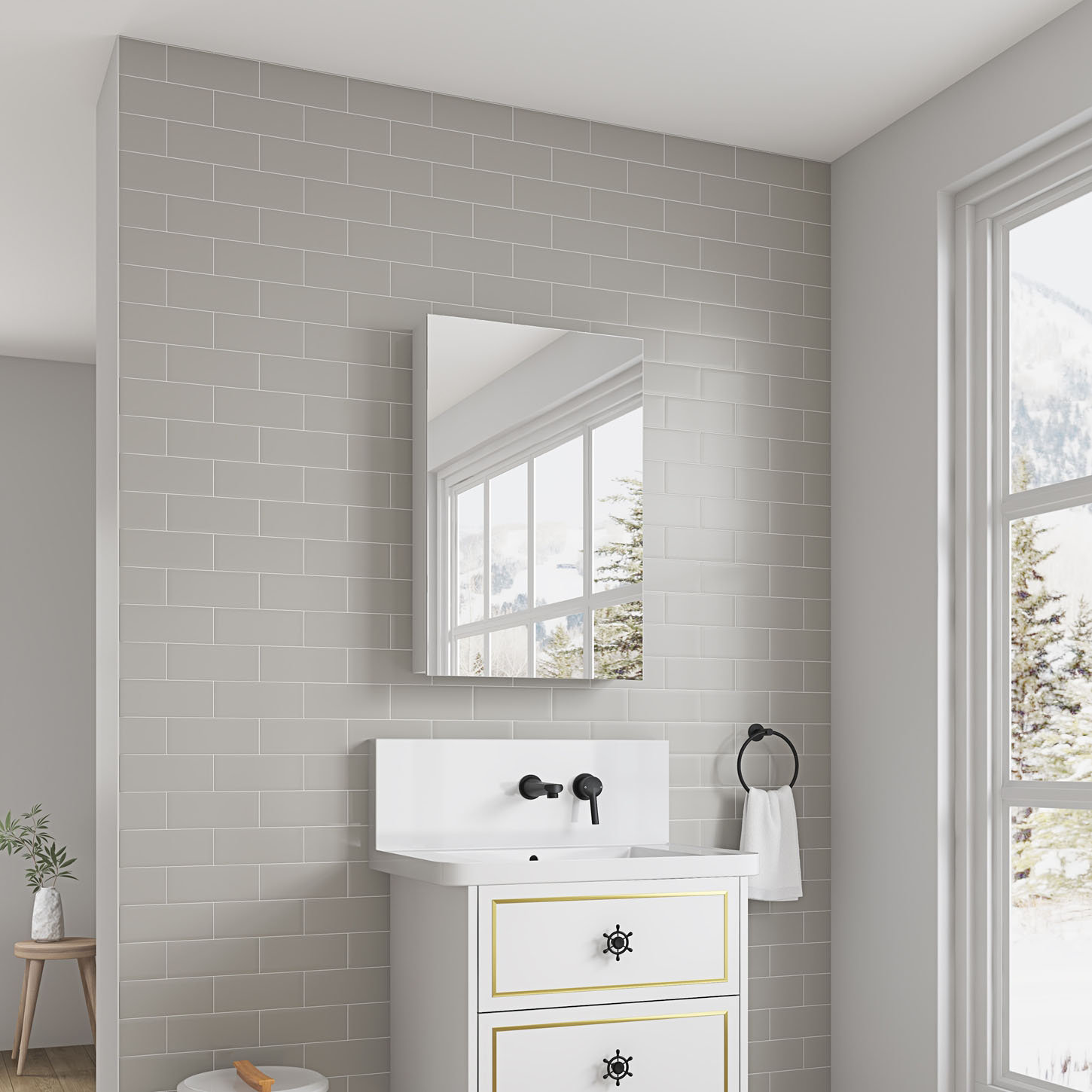 Latitude Run® Storage Cabinet, Beveled Mirror Edges Bathroom Medicine ...