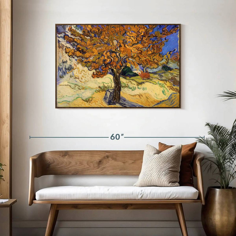Le mûrier, Cadre flottant noyer, 43 po x 29 po