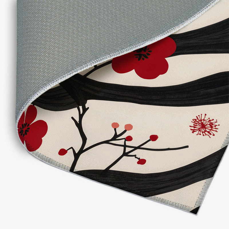 Tapis intérieur et extérieur Cherry Hues, Rectangle 4pi x 6 pi