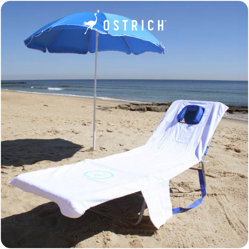 Ostrich Custom Fitted Towel for 3N1 Outdoor Lounge Beach Chair, Towel Cover Only