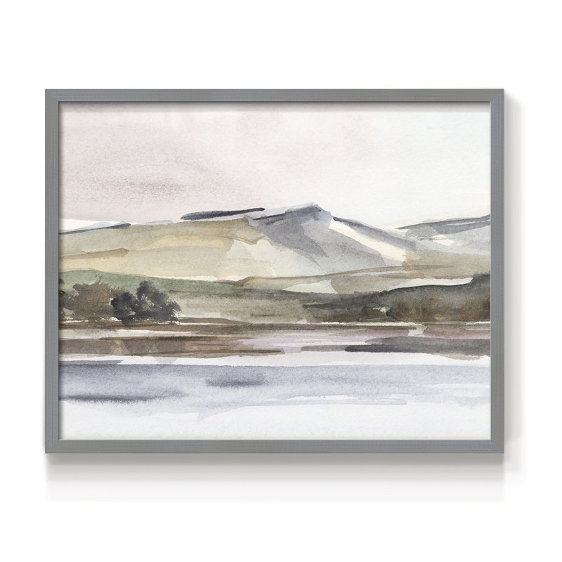 «Autumn Mountain Valley I», reproduction encadrée, Gris, H 16 po x l 20 po