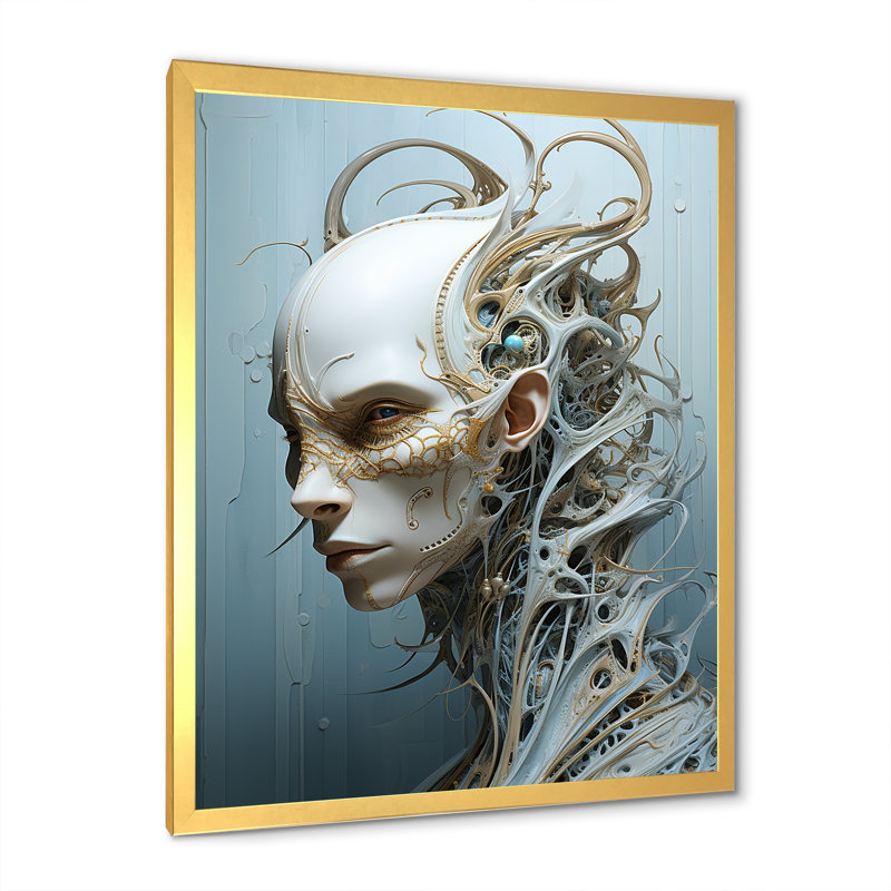 Mythical Alien Creature, reproduction d'art sur toile, H 20 po x l 12 po x P 1 po, Cadre doré simple