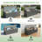 260 Gallon Waterproof Metal Deck Box, Extra Large Outdoor Storage Box with Hydraulic Lid for Outside Patio, Cushions, Garden Tools, Pool Supplies (Black)-128528614