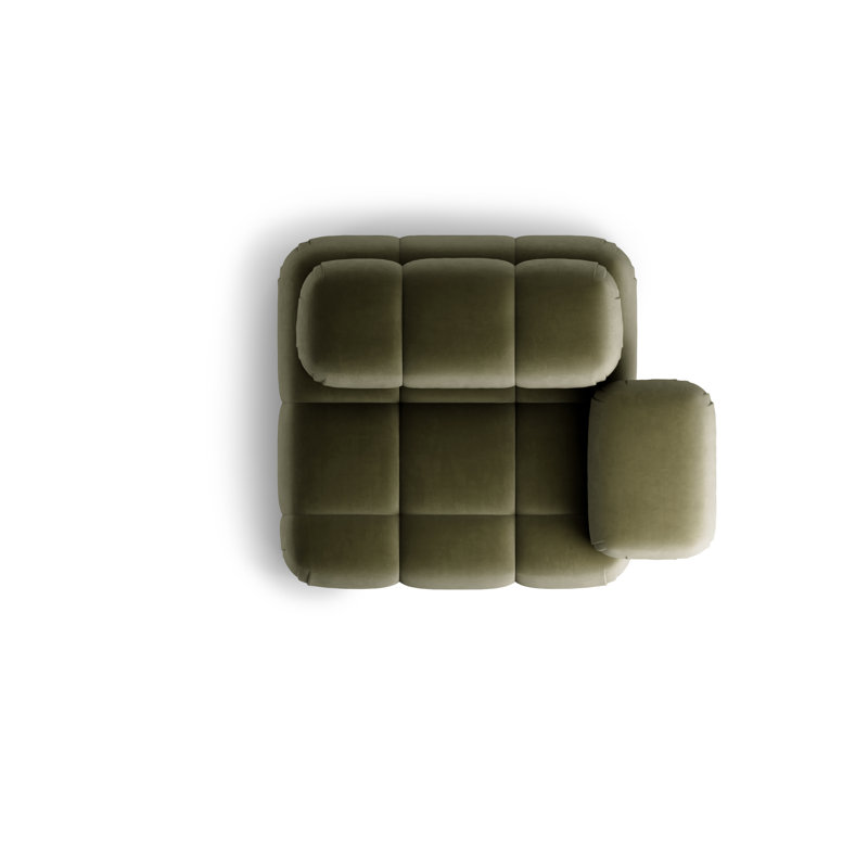 Velvet Accent Chair, Army Green