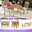 Ensemble de table de salle à manger 3 pièces pour 2 personnes, table pliable en bois avec chaises rembourrées, conception peu encombrante-2008238905