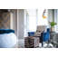 Zebra Hide Cube Ottoman