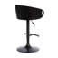 Chaise de bar pivotante à hauteur réglable en similicuir et fer noir